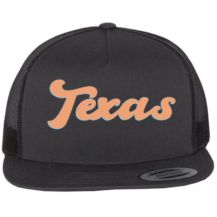 Retro Texas Logo Flat Bill Trucker Hat