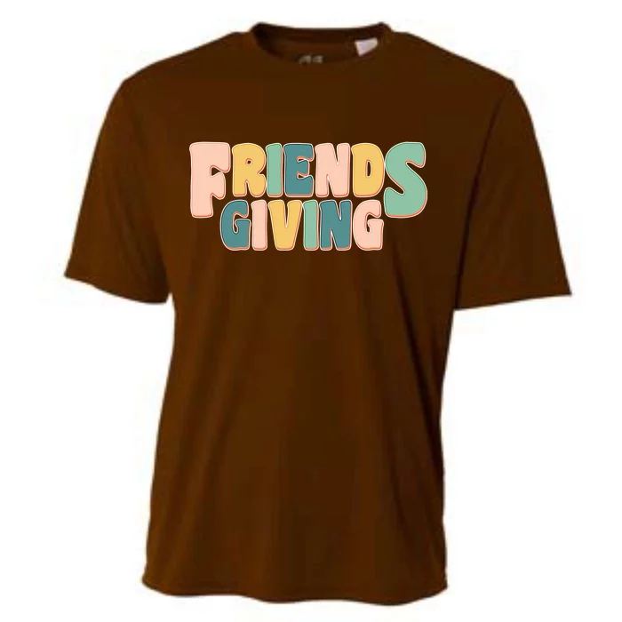 Retro Thanksgiving Friendsgiving Cooling Performance Crew T-Shirt