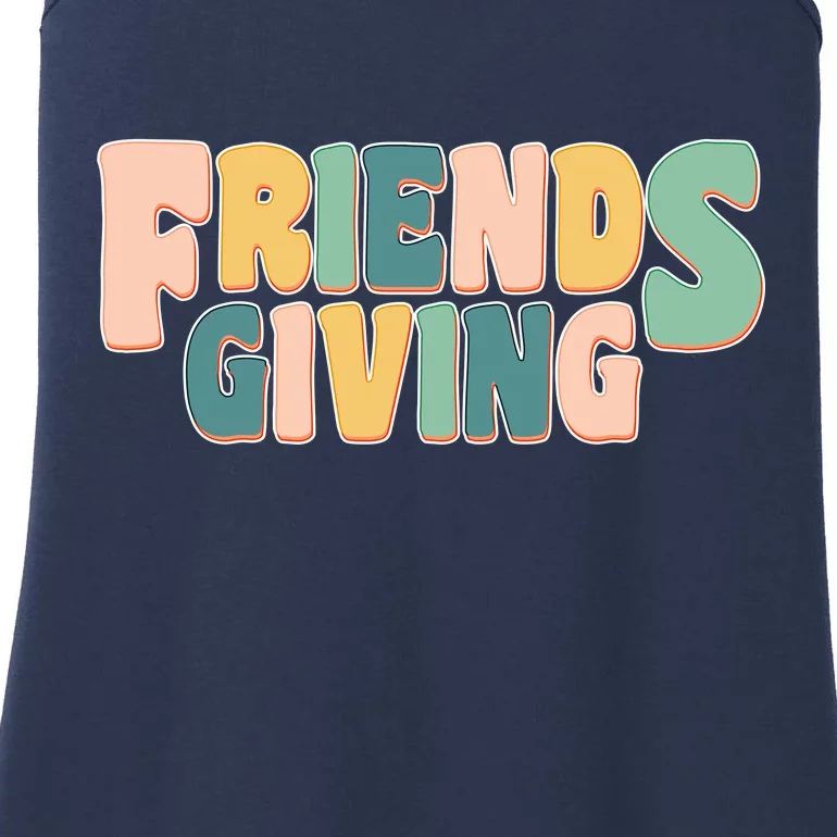 Retro Thanksgiving Friendsgiving Ladies Essential Tank