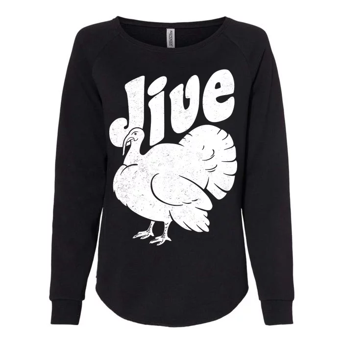 Retro Thanksgiving Jive Turkey Womens California Wash Sweatshirt