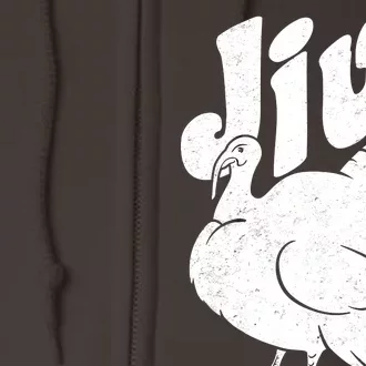 Retro Thanksgiving Jive Turkey Full Zip Hoodie