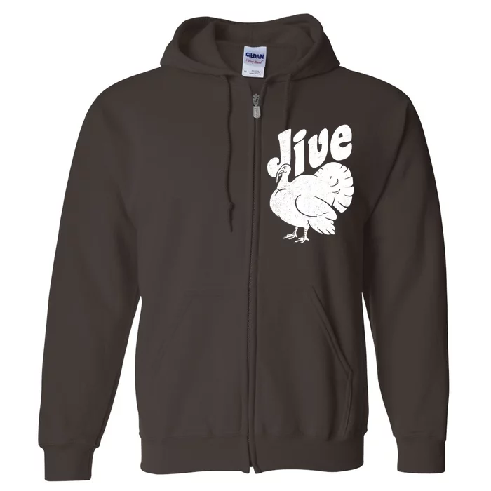 Retro Thanksgiving Jive Turkey Full Zip Hoodie