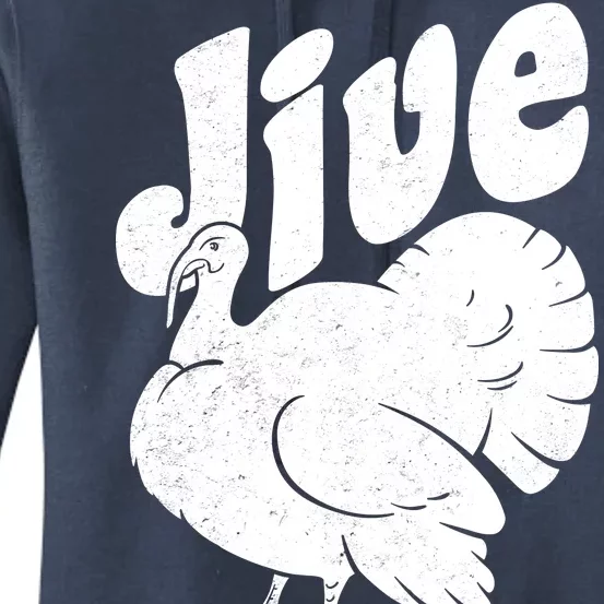 Retro Thanksgiving Jive Turkey Women's Pullover Hoodie