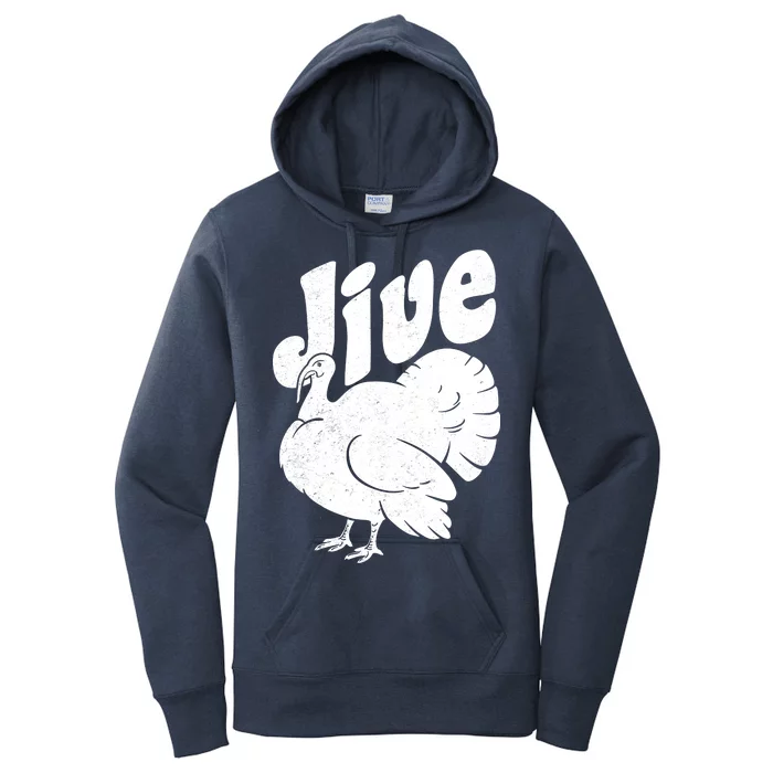 Retro Thanksgiving Jive Turkey Women's Pullover Hoodie