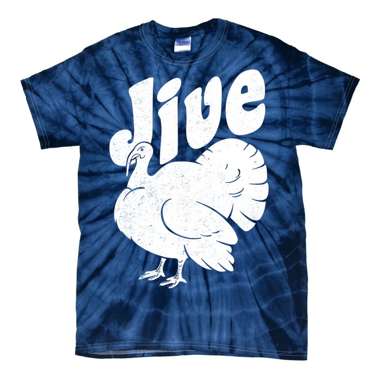 Retro Thanksgiving Jive Turkey Tie-Dye T-Shirt