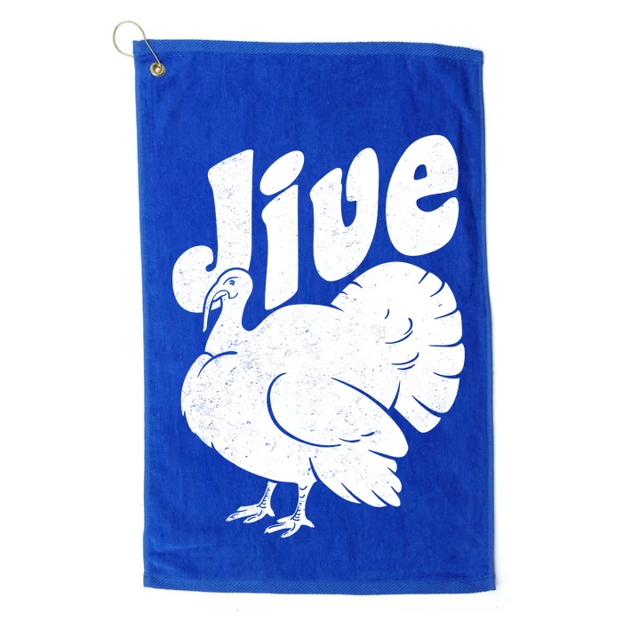 Retro Thanksgiving Jive Turkey Platinum Collection Golf Towel