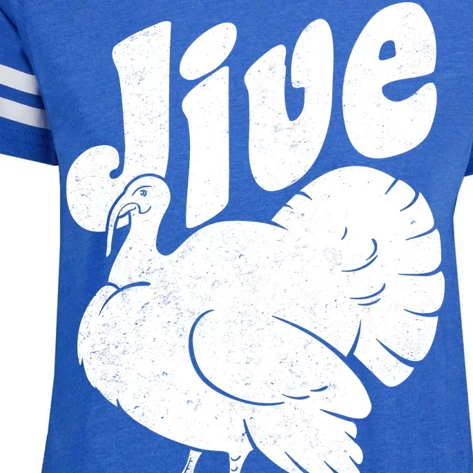 Retro Thanksgiving Jive Turkey Enza Ladies Jersey Football T-Shirt