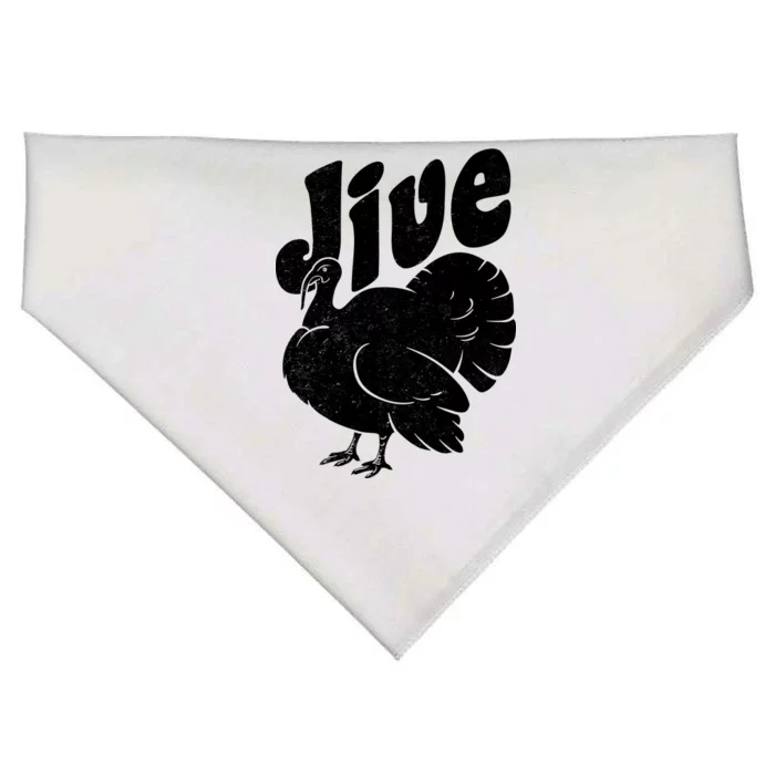 Retro Thanksgiving Jive Turkey USA-Made Doggie Bandana