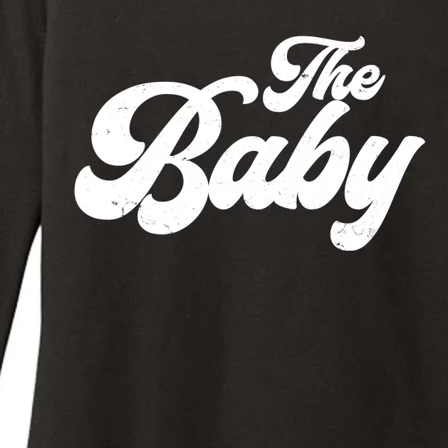 Retro The Baby Matching Family Womens CVC Long Sleeve Shirt