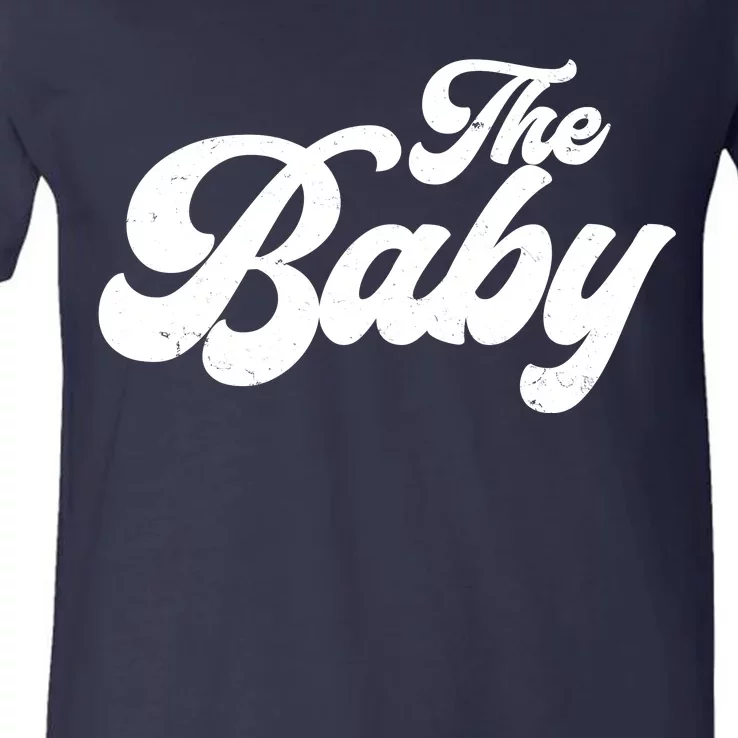 Retro The Baby Matching Family V-Neck T-Shirt