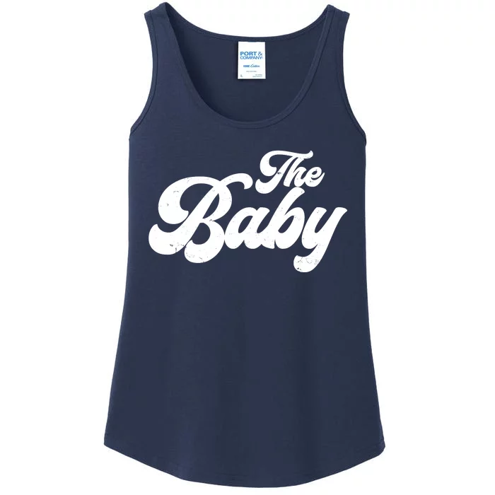 Retro The Baby Matching Family Ladies Essential Tank