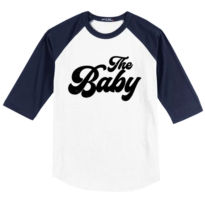 Retro The Baby Matching Family Baseball Sleeve Shirt