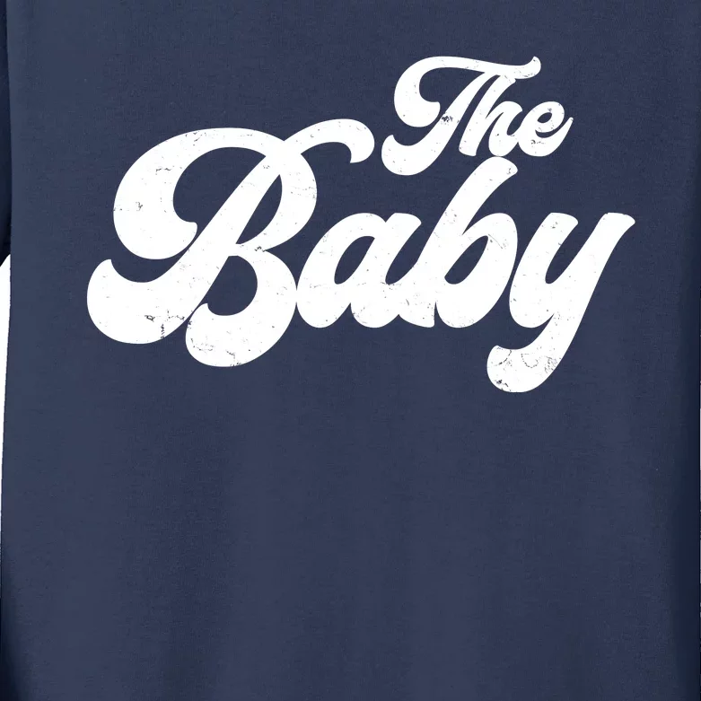 Retro The Baby Matching Family Kids Long Sleeve Shirt