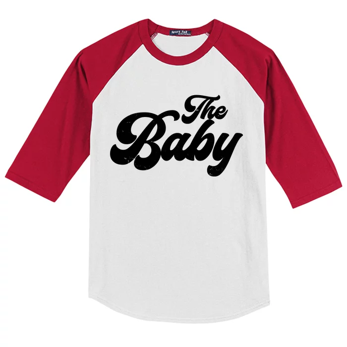 Retro The Baby Matching Family Kids Colorblock Raglan Jersey