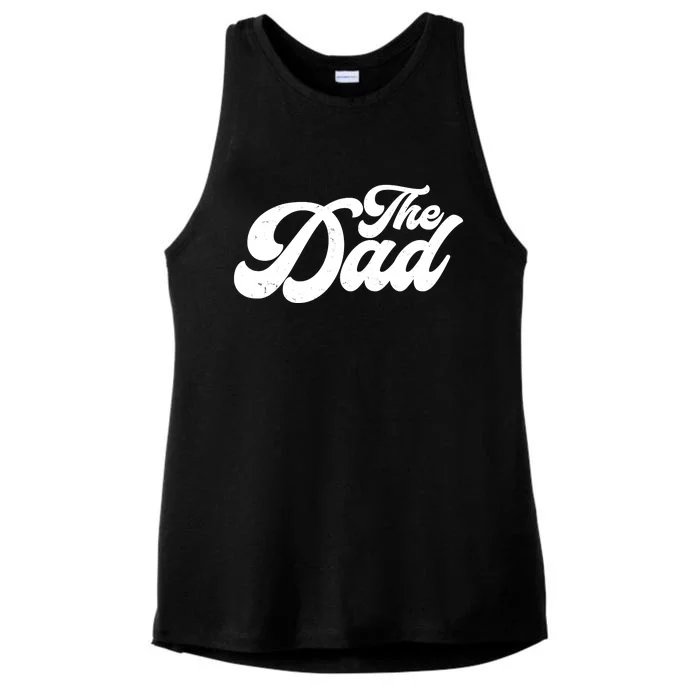 Retro The Dad Matching Family Ladies Tri-Blend Wicking Tank