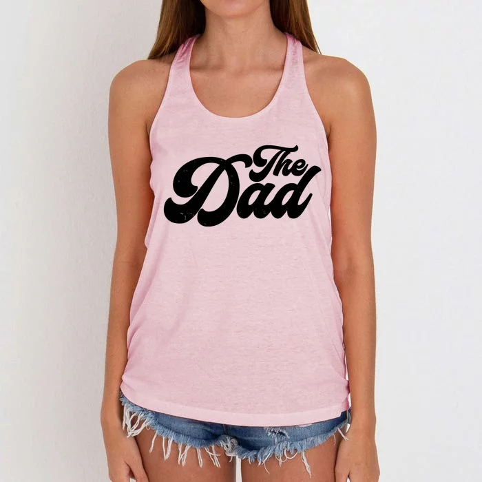 Retro The Dad Matching Family Women's Knotted Racerback Tank