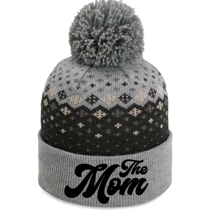 Retro The Mom Matching Family The Baniff Cuffed Pom Beanie