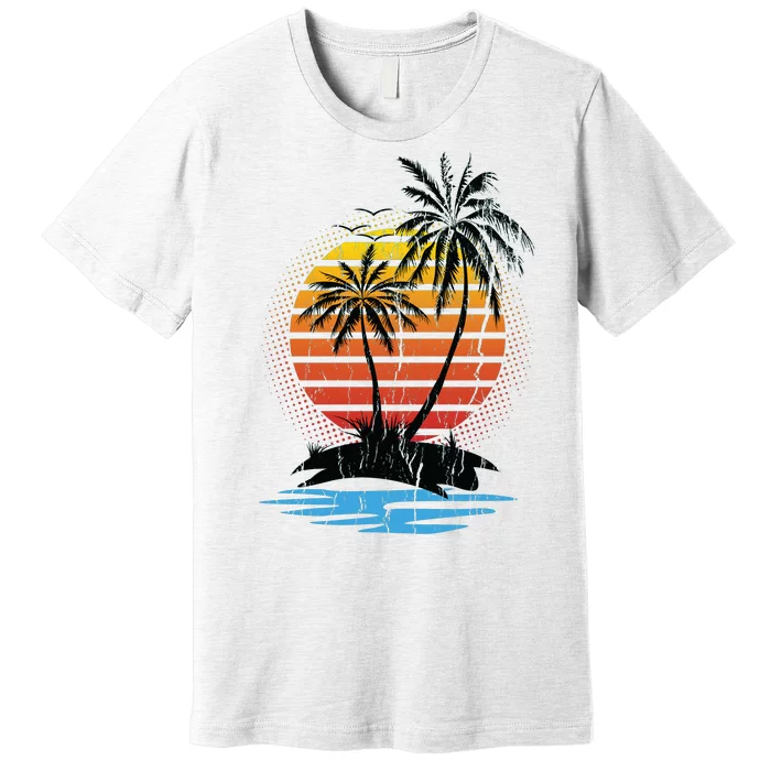 Retro Tropical Island Premium T-Shirt