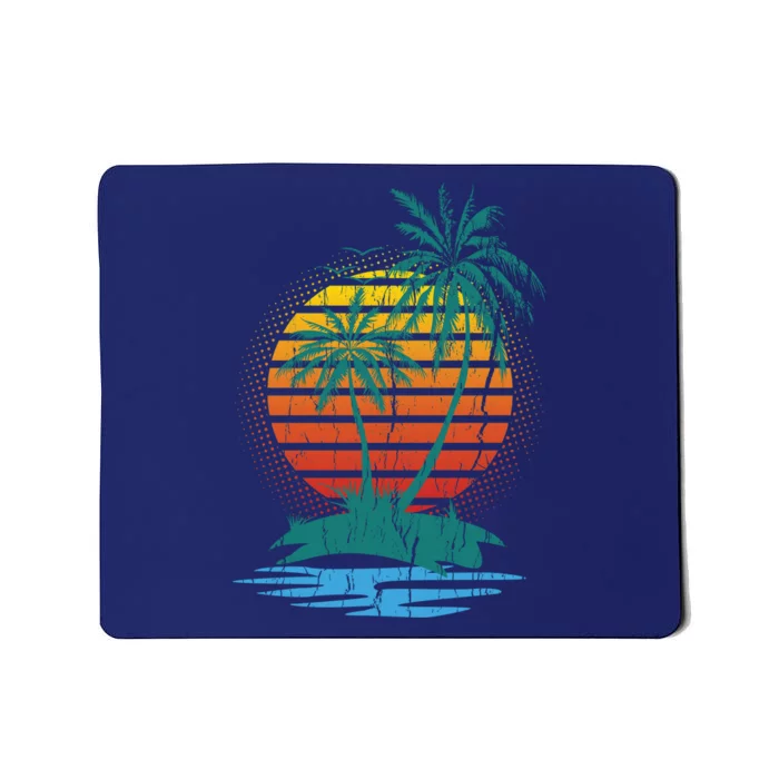 Retro Tropical Island Mousepad