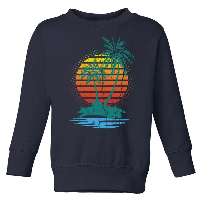 Retro Tropical Island Toddler Sweatshirt