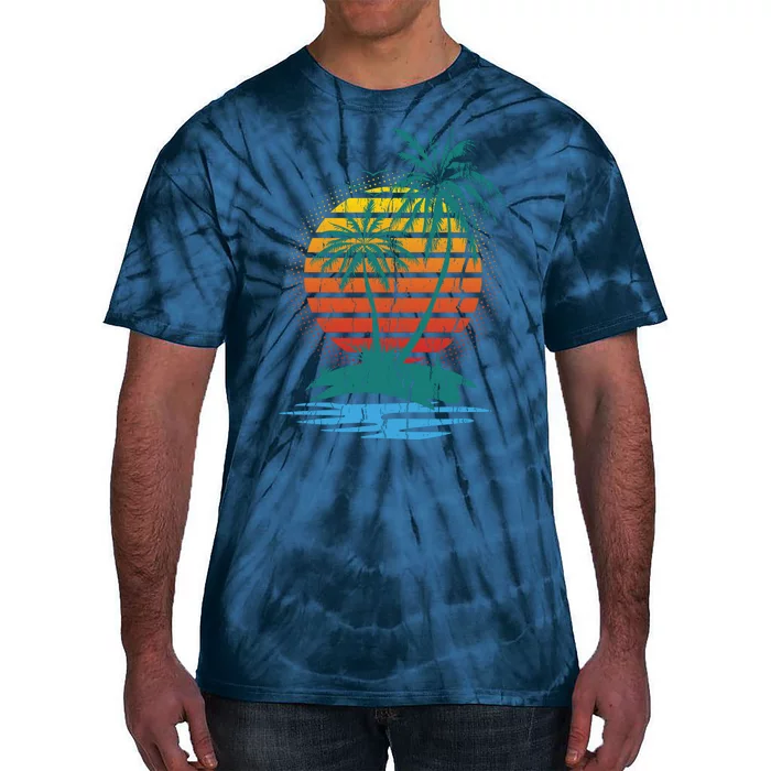 Retro Tropical Island Tie-Dye T-Shirt