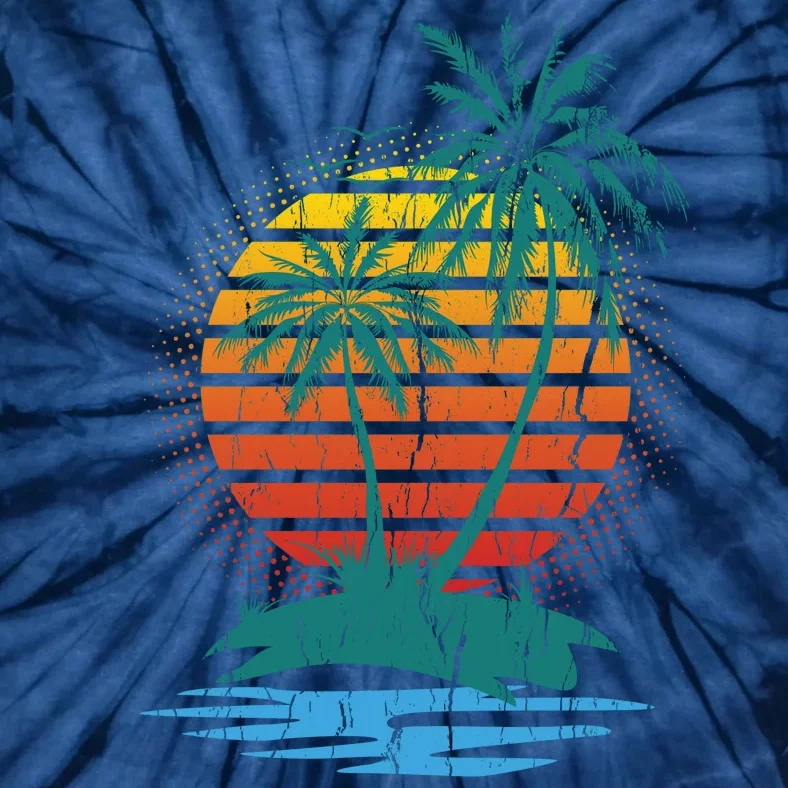 Retro Tropical Island Tie-Dye T-Shirt