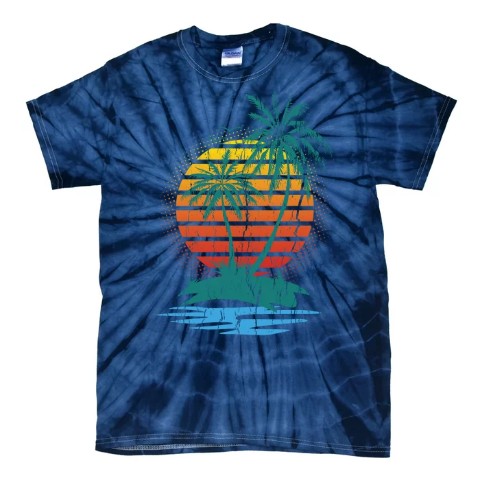 Retro Tropical Island Tie-Dye T-Shirt