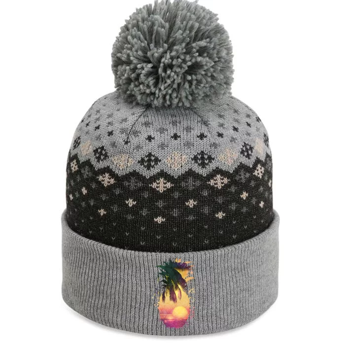 Retro Tropical Pineapple The Baniff Cuffed Pom Beanie