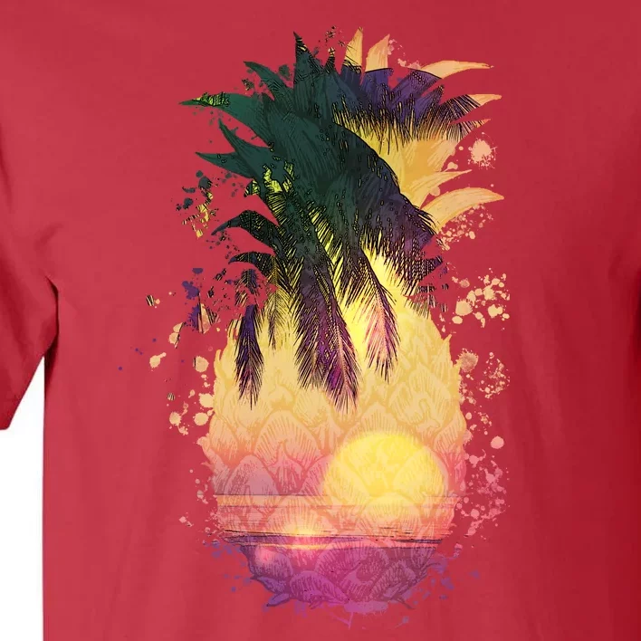 Retro Tropical Pineapple Tall T-Shirt