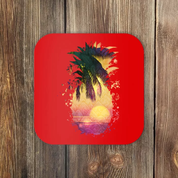 Retro Tropical Pineapple Coaster