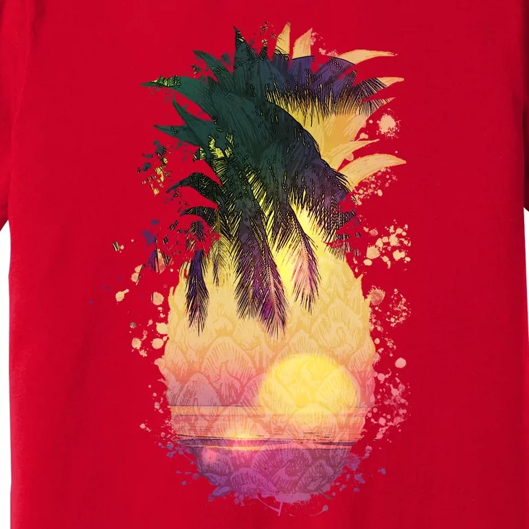 Retro Tropical Pineapple Premium T-Shirt