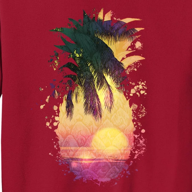 Retro Tropical Pineapple Tall Sweatshirt