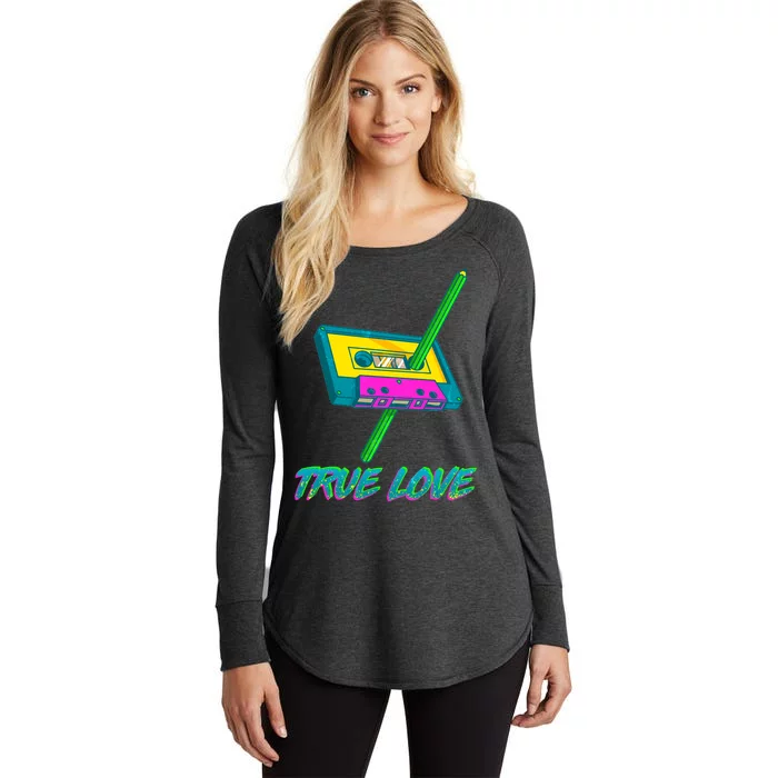 Retro True Love Women's Perfect Tri Tunic Long Sleeve Shirt