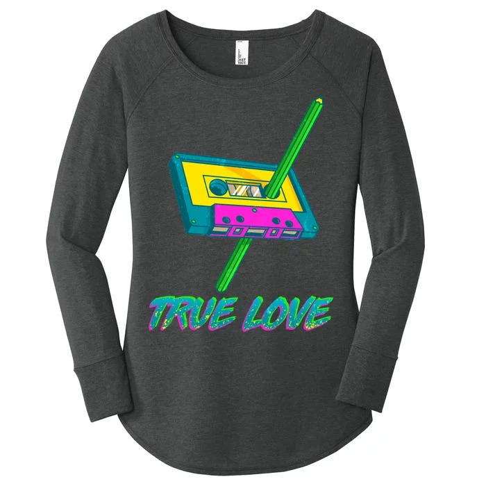 Retro True Love Women's Perfect Tri Tunic Long Sleeve Shirt