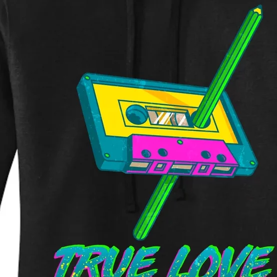 Retro True Love Women's Pullover Hoodie