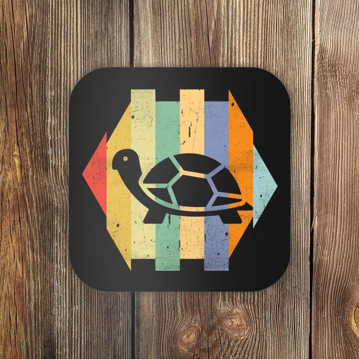 Retro Turtle Silhouette Coaster