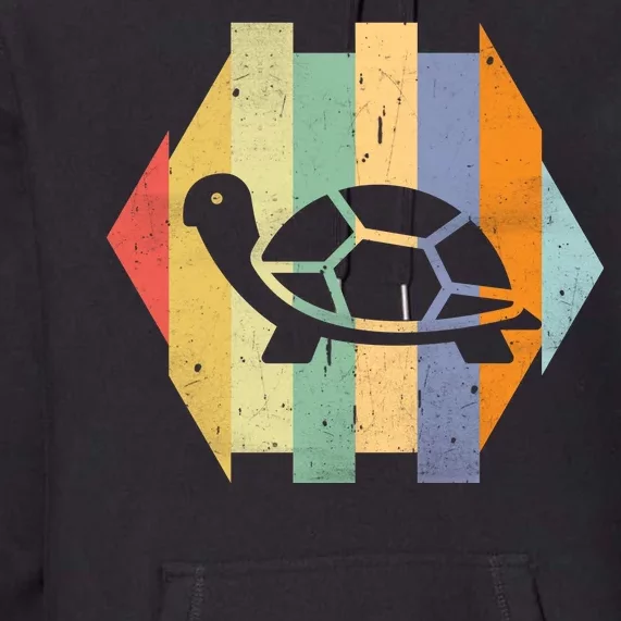 Retro Turtle Silhouette Premium Hoodie