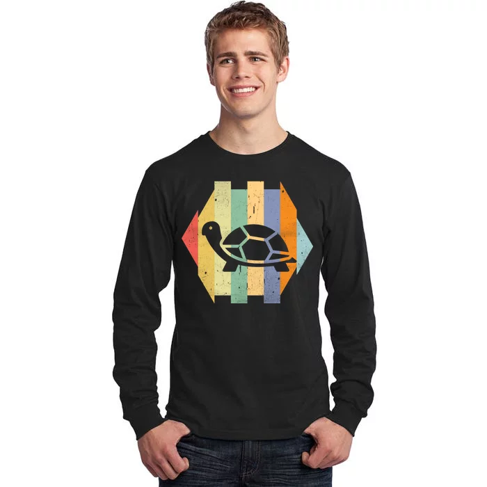 Retro Turtle Silhouette Tall Long Sleeve T-Shirt