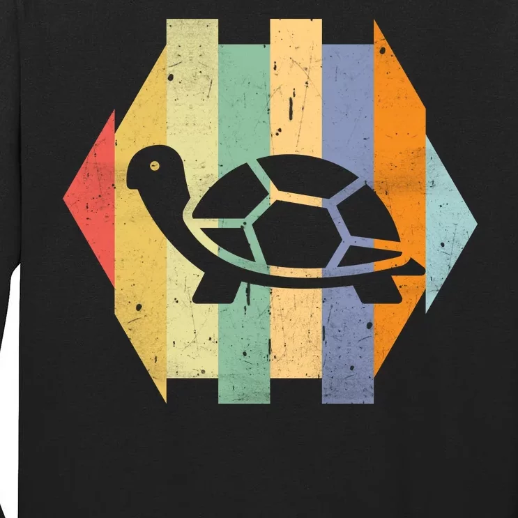 Retro Turtle Silhouette Tall Long Sleeve T-Shirt