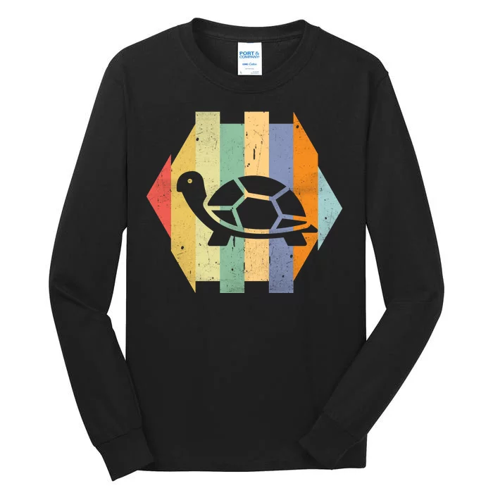 Retro Turtle Silhouette Tall Long Sleeve T-Shirt