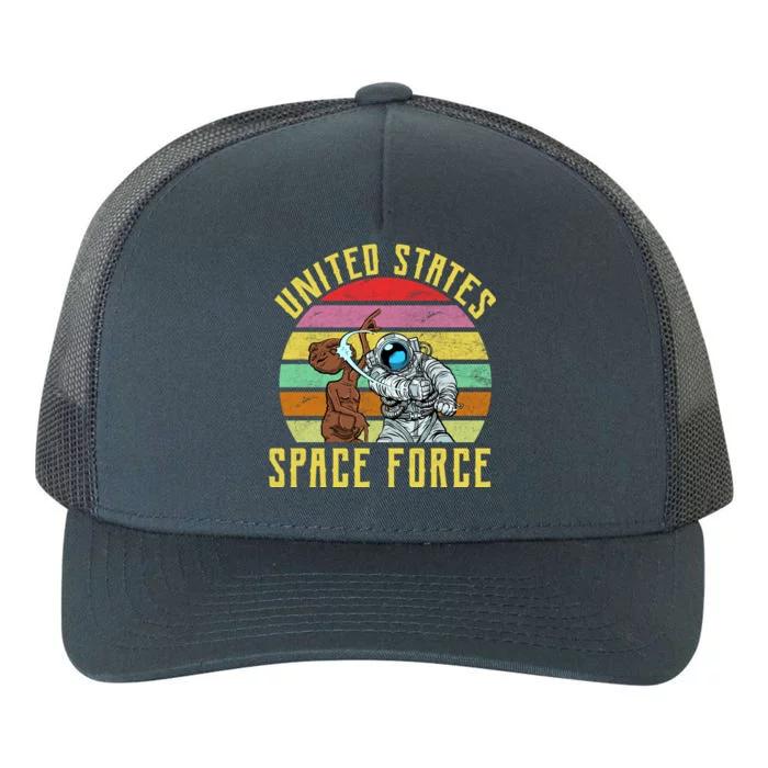 Retro United States Space Force Alien Yupoong Adult 5-Panel Trucker Hat