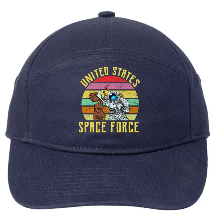 Retro United States Space Force Alien 7-Panel Snapback Hat