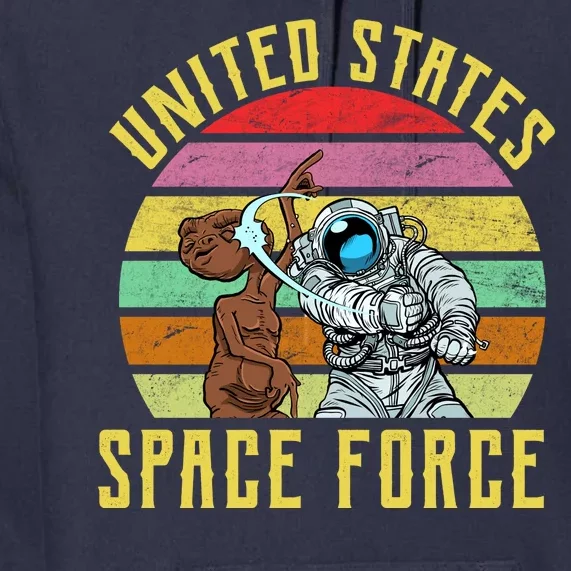 Retro United States Space Force Alien Premium Hoodie