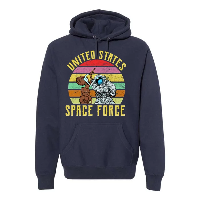 Retro United States Space Force Alien Premium Hoodie