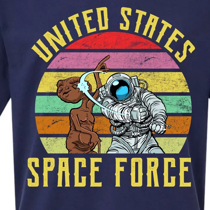 Retro United States Space Force Alien Sueded Cloud Jersey T-Shirt