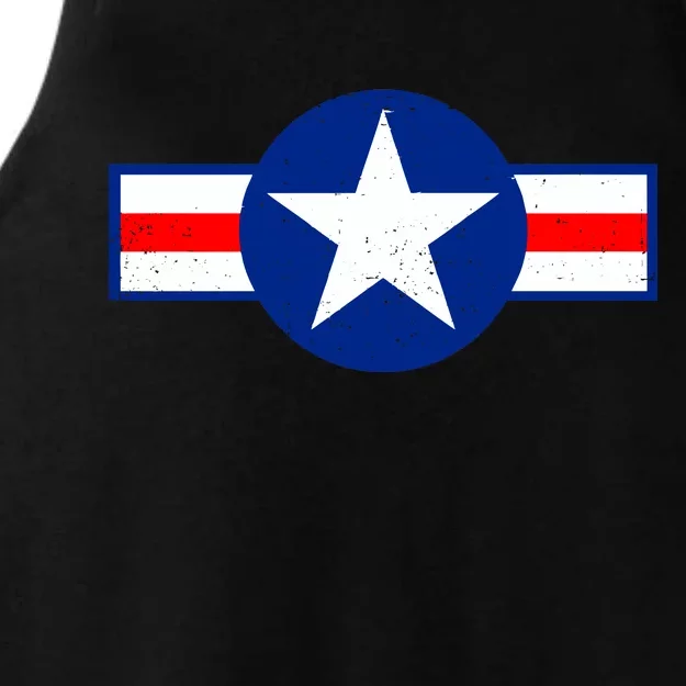 Retro US Army USA Star Logo Ladies Tri-Blend Wicking Tank