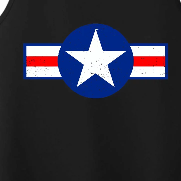 Retro US Army USA Star Logo Performance Tank