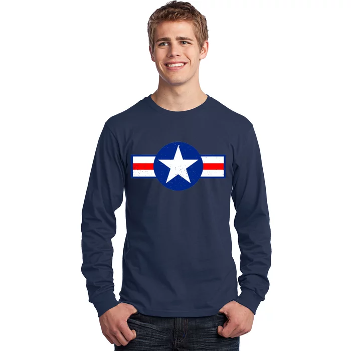 Retro US Army USA Star Logo Long Sleeve Shirt