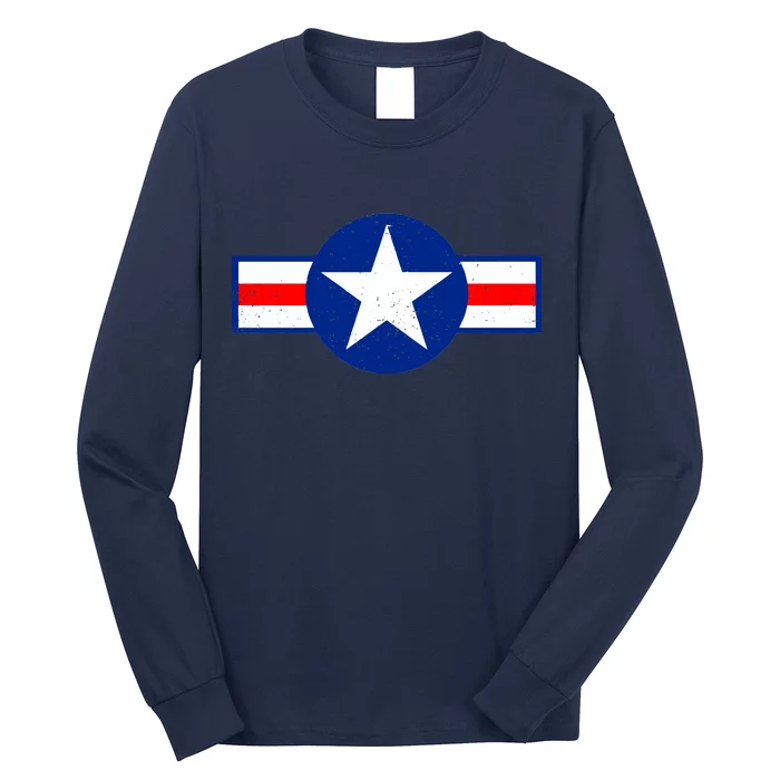 Retro US Army USA Star Logo Long Sleeve Shirt