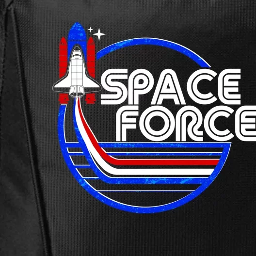 Retro USA American Space Force Emblem City Backpack